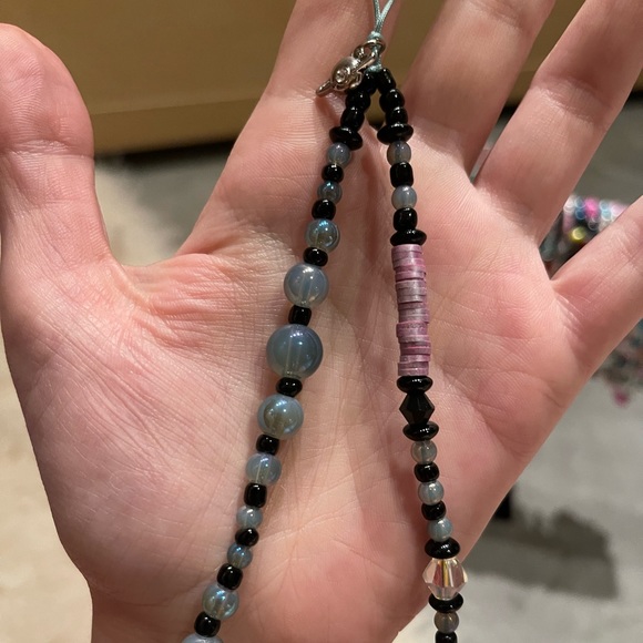 Phone String!! Beautiful Blue Shift Glass Beads & Swarovski Theme! - Picture 7 of 11